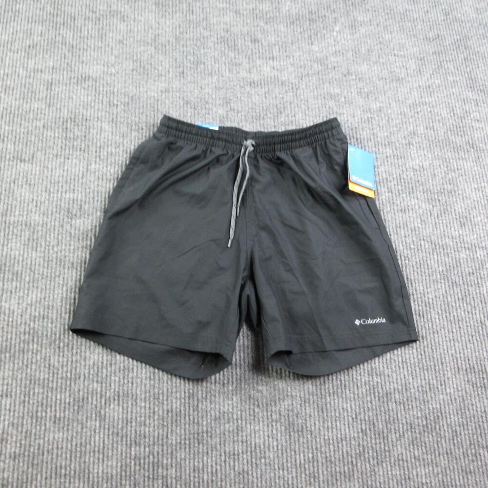 Columbia Summertide Swim Shorts Mens S Black Stretch Omni-Shade Lined NWT